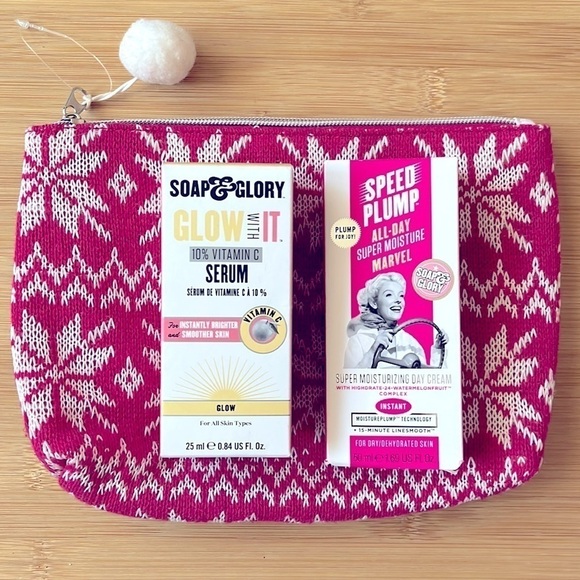 Brand New Soap & Glory Vitamin C Serum & Super Moisturizing Day Cream w/ Bag - Picture 2 of 16